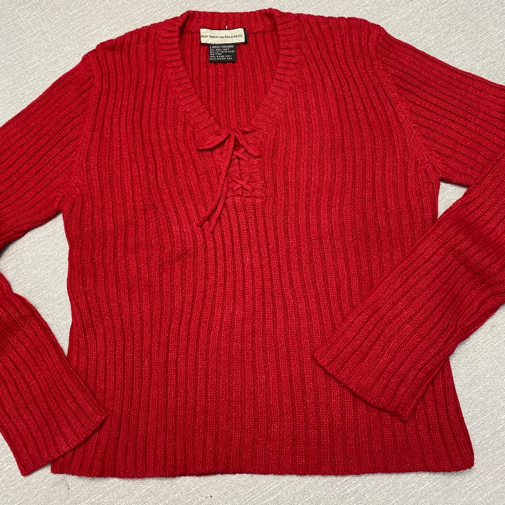 Bright Red Sweater